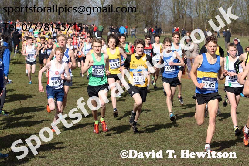 Boys under-15s 2019 British Athletics Inter Counties Cross Country, Prestwood Hall, Loughborough. Photo:  David T. Hewitson/Sports for All Pics